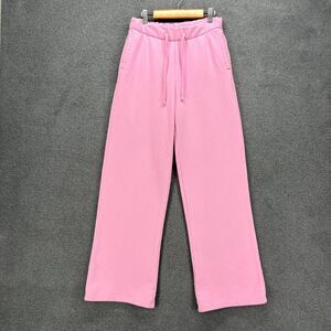 Gilly Hicks Sweatpants Womens XS Pink Wide Leg High Rise Pull On‎ Drawstrings